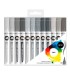 pack 12 rotuladores acuarelables de pincel-set gris