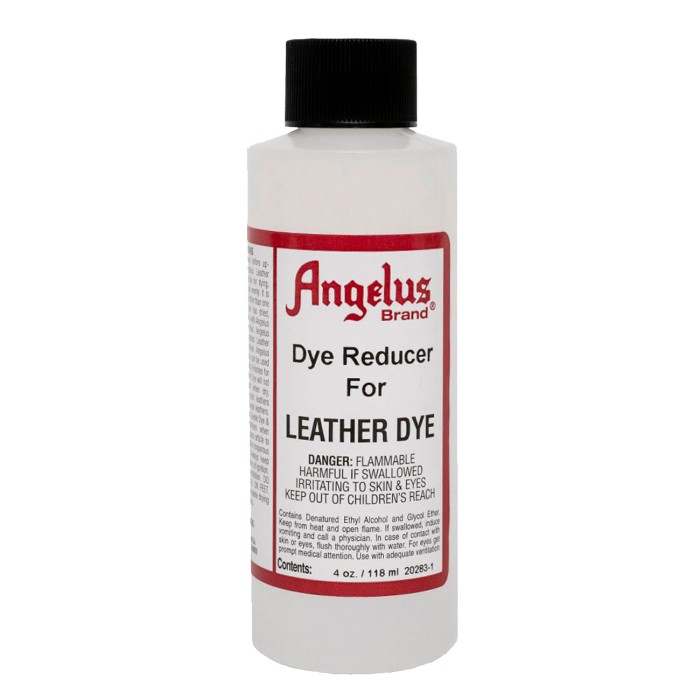 Angelus-Dye reducer for leather dye