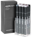 stylefile twin marker 12 rotuladores warm grey 