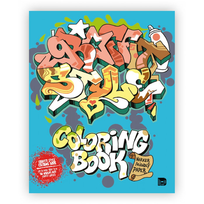 Libro dibujo "Graffiti Style" Coloring Book