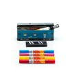 Estuche tren +rotuladores acrilicos doble punta