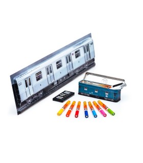 pack tren rotuladores acrilicos 2mm y poster 3d grande