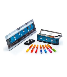 pack tren rotuladores acrilicos 2mm y poster 3d grande