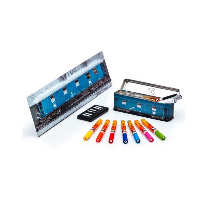 pack tren rotuladores acrilicos 2mm y poster 3d grande
