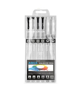 Pack pinceles acuarela Molotow Aqua Squeeze pen basic set 