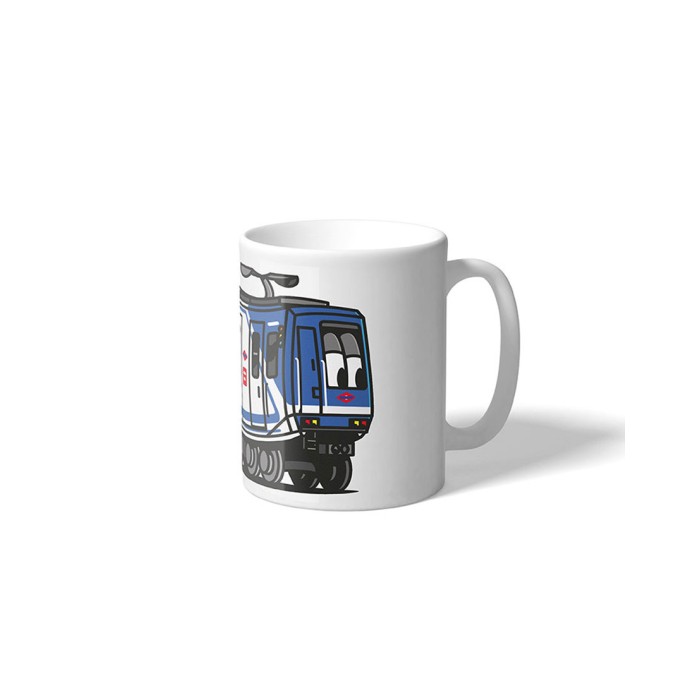 taza manecilla azul
