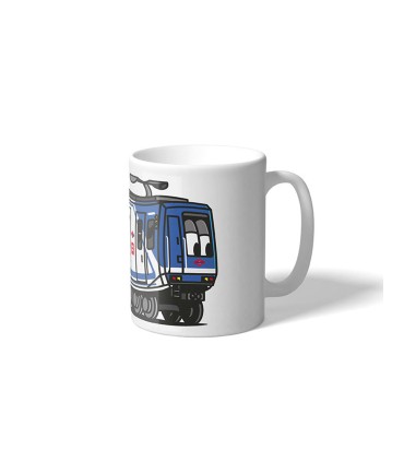 taza manecilla azul