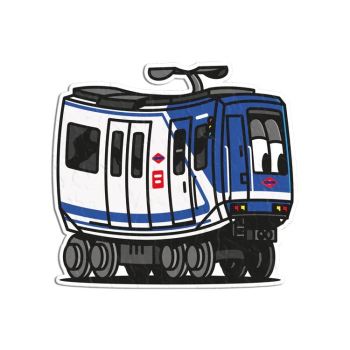 Pegatina metro Madrid manecillas