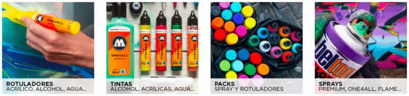 tienda online de graffiti molotow.es botones